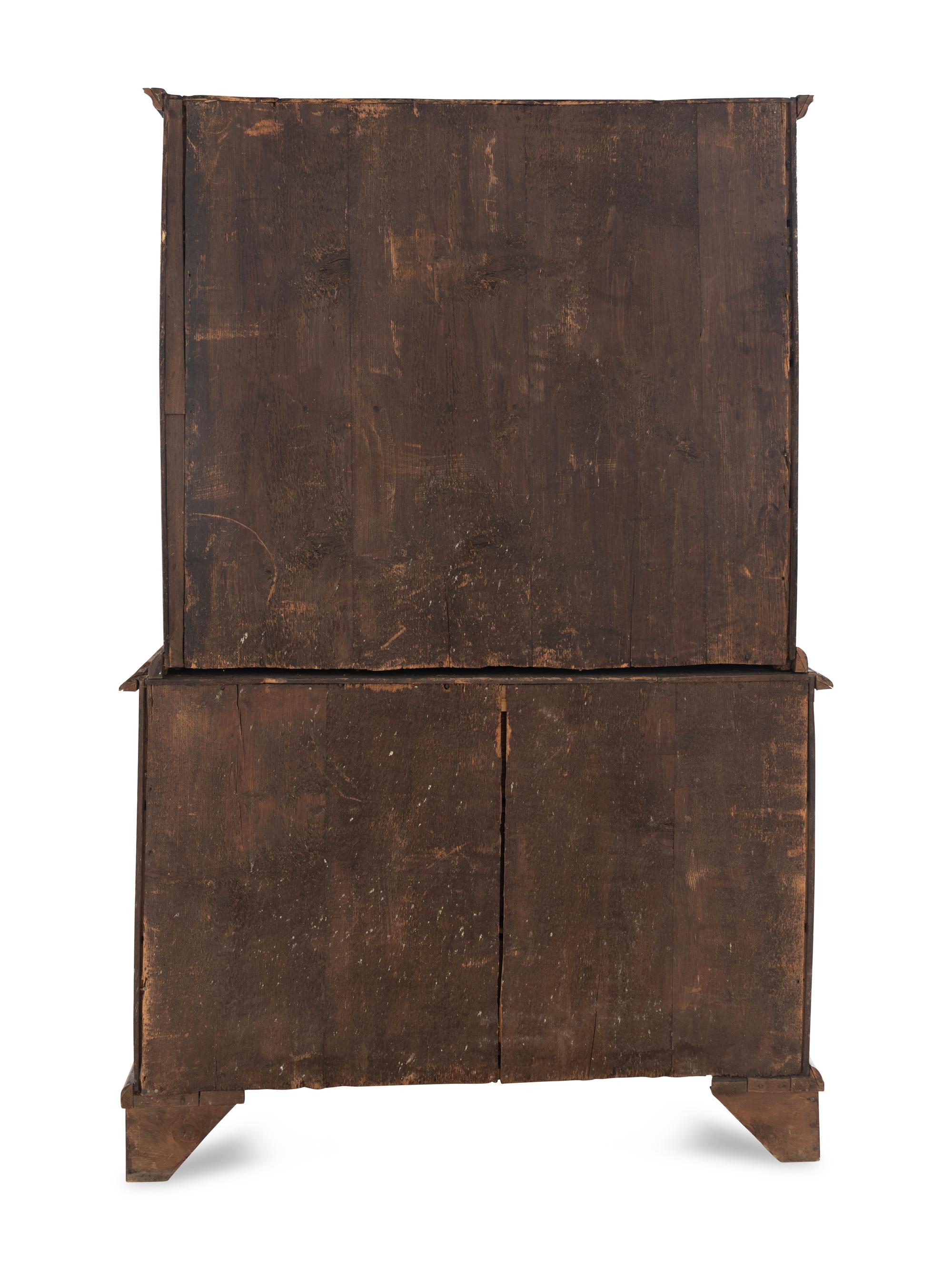A George II Walnut Chest-on-Chest