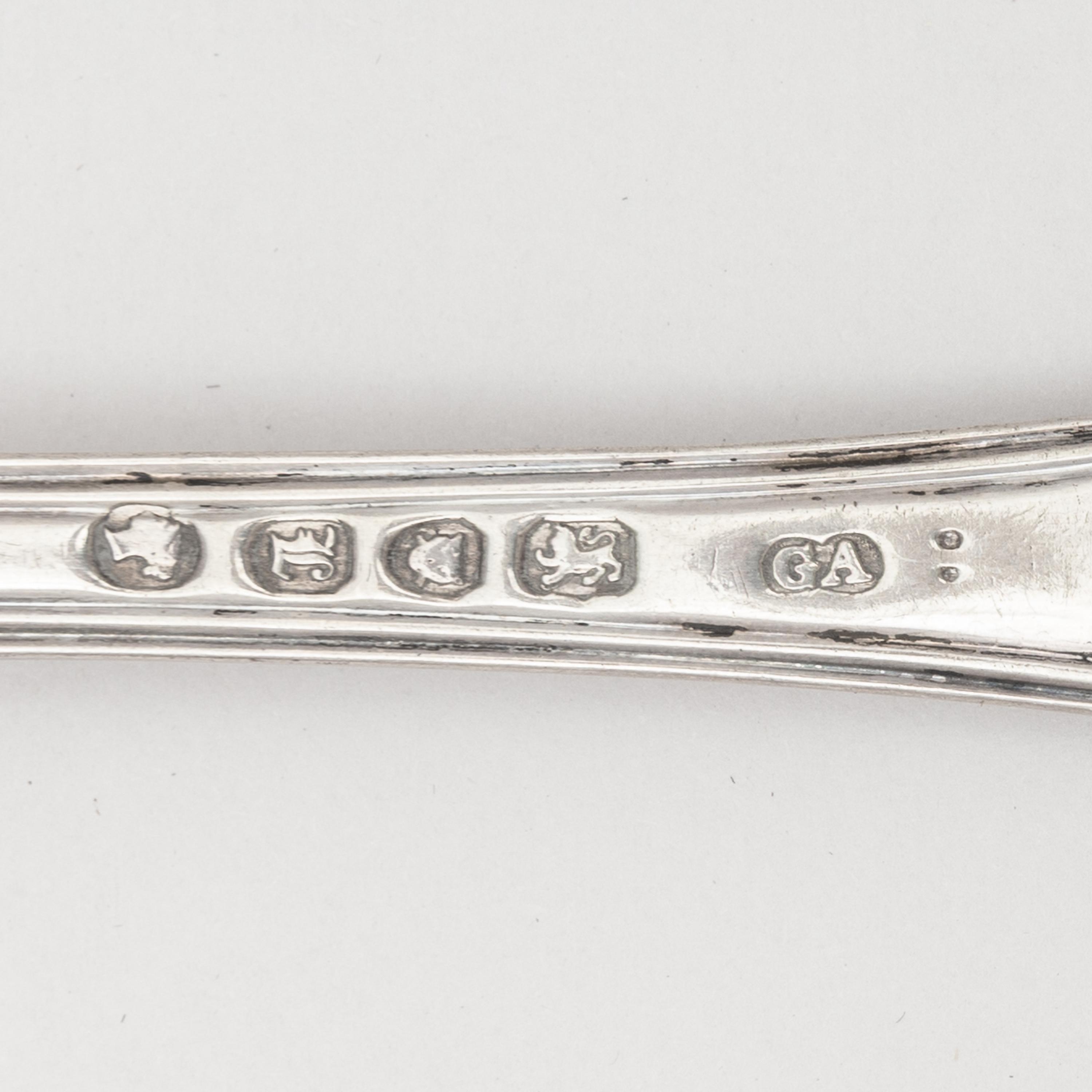 An Assembled English Silver King's Pattern Flatware Service