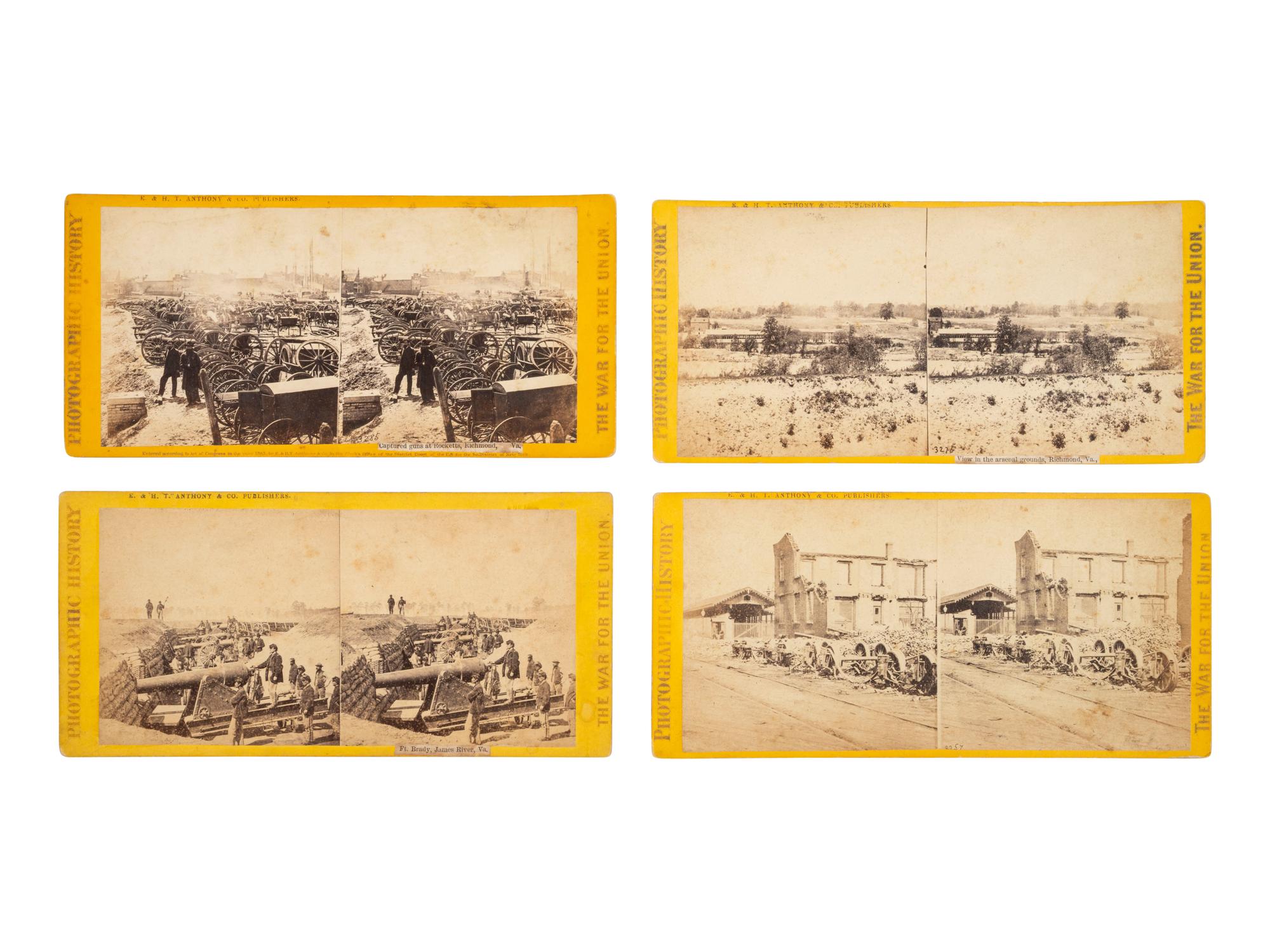 [CIVIL WAR]. 16 stereoviews featuring artillery and munitions. New York: E. & H. T. Anthony & Co.