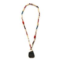 Northern California Dentalia Shell Necklace, with Abalone Shell Pendant