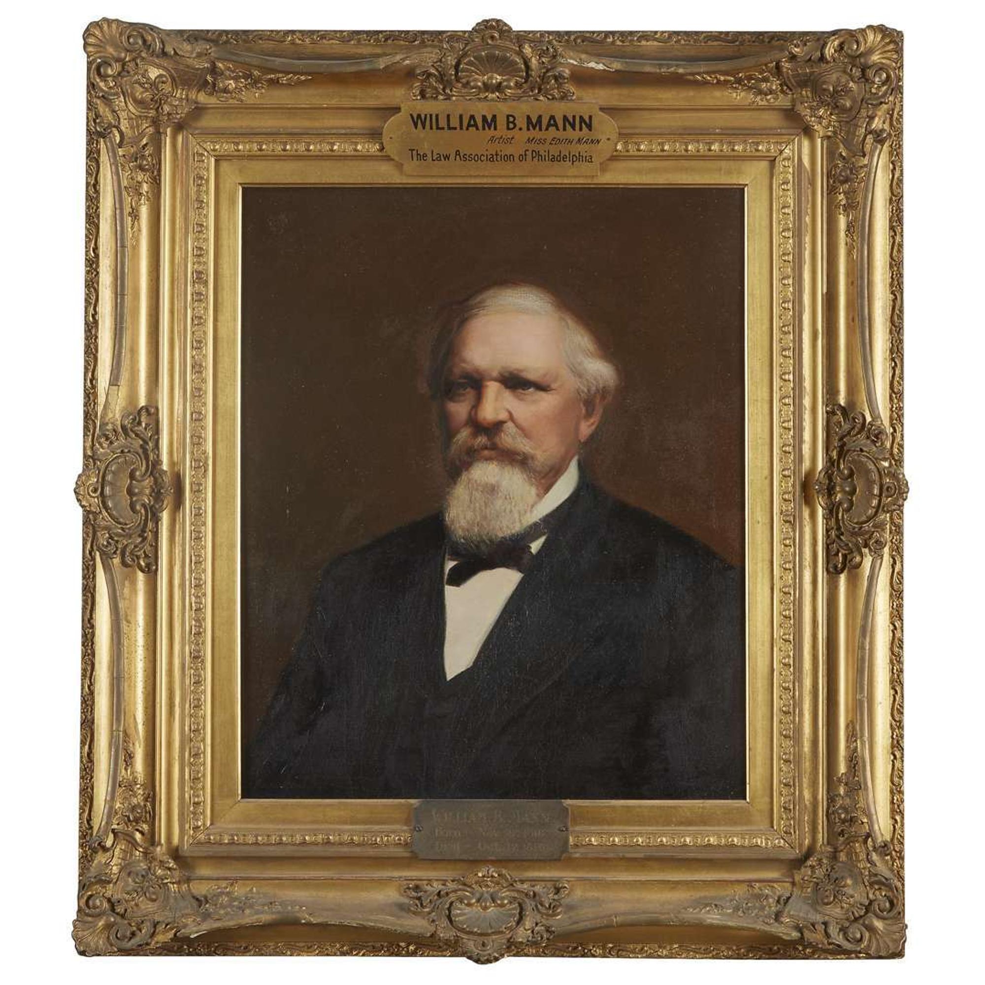 American School 19th century Two portraits of William Benson Mann (1816-1892)