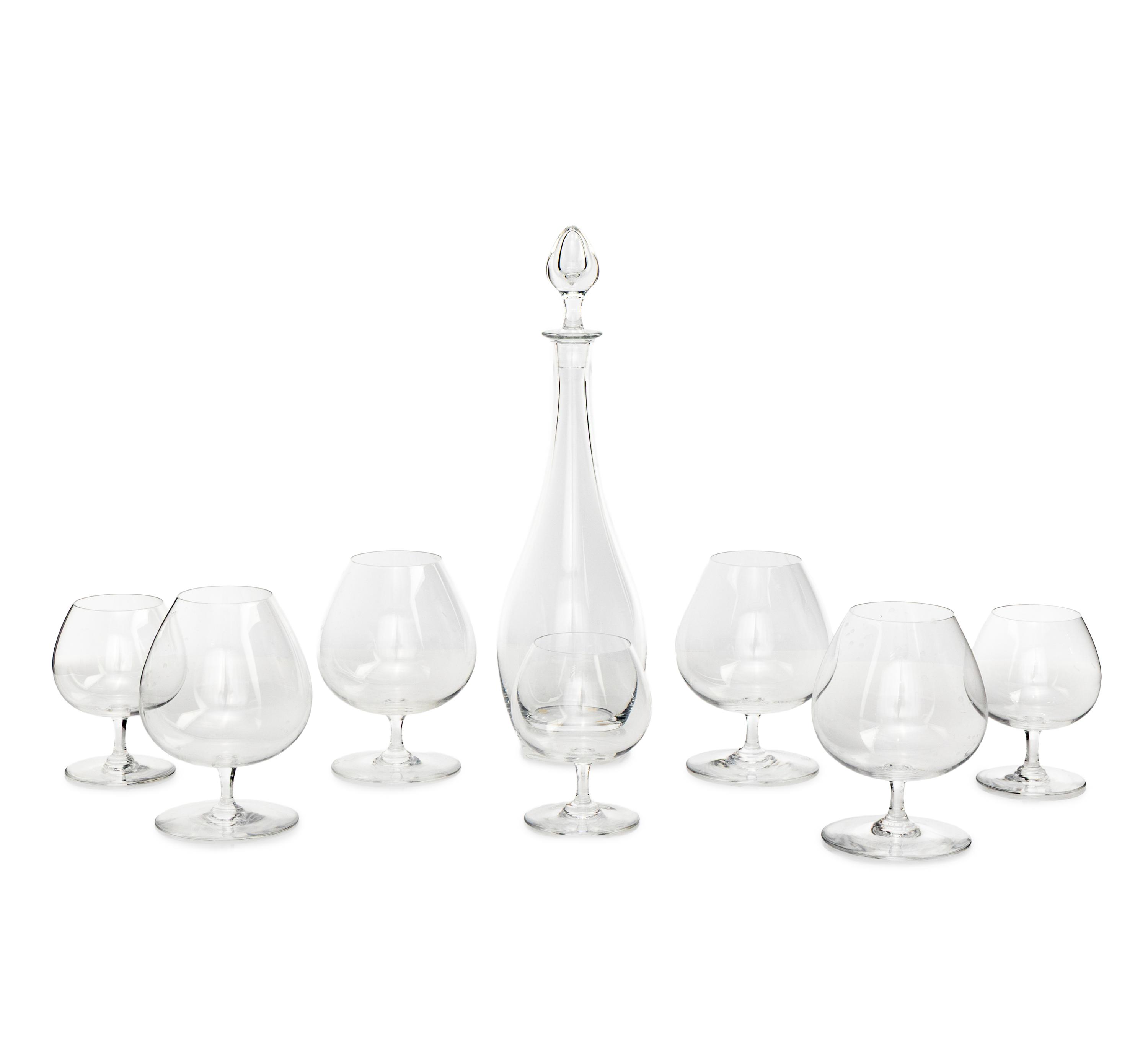A Baccarat Glass Brandy Service