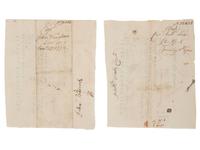 [REVOLUTIONARY WAR]. MOSELEY, William, Fenn Wadsworth and Eleazer Wales; Pair of Connecticut Pay-Table documents, 1782.