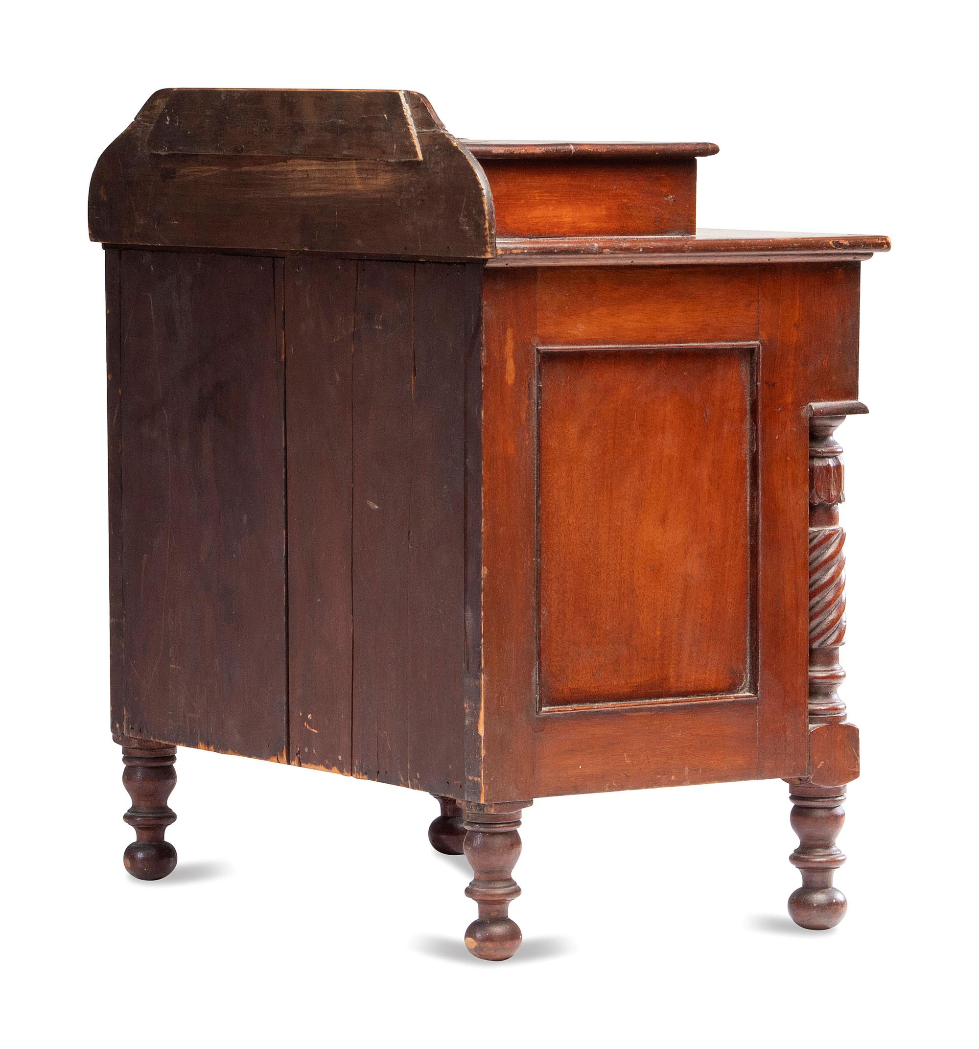 A Classical Diminutive Walnut and Birch Veneered Chest of Drawers, 19th Century