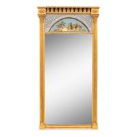 A Regency Giltwood and Verre Eglomise Pier Mirror