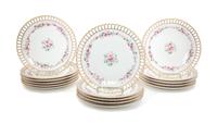 Sixteen Royal Worcester Dessert Plates Diameter 9 1/8 inches. — CIRCA 1870