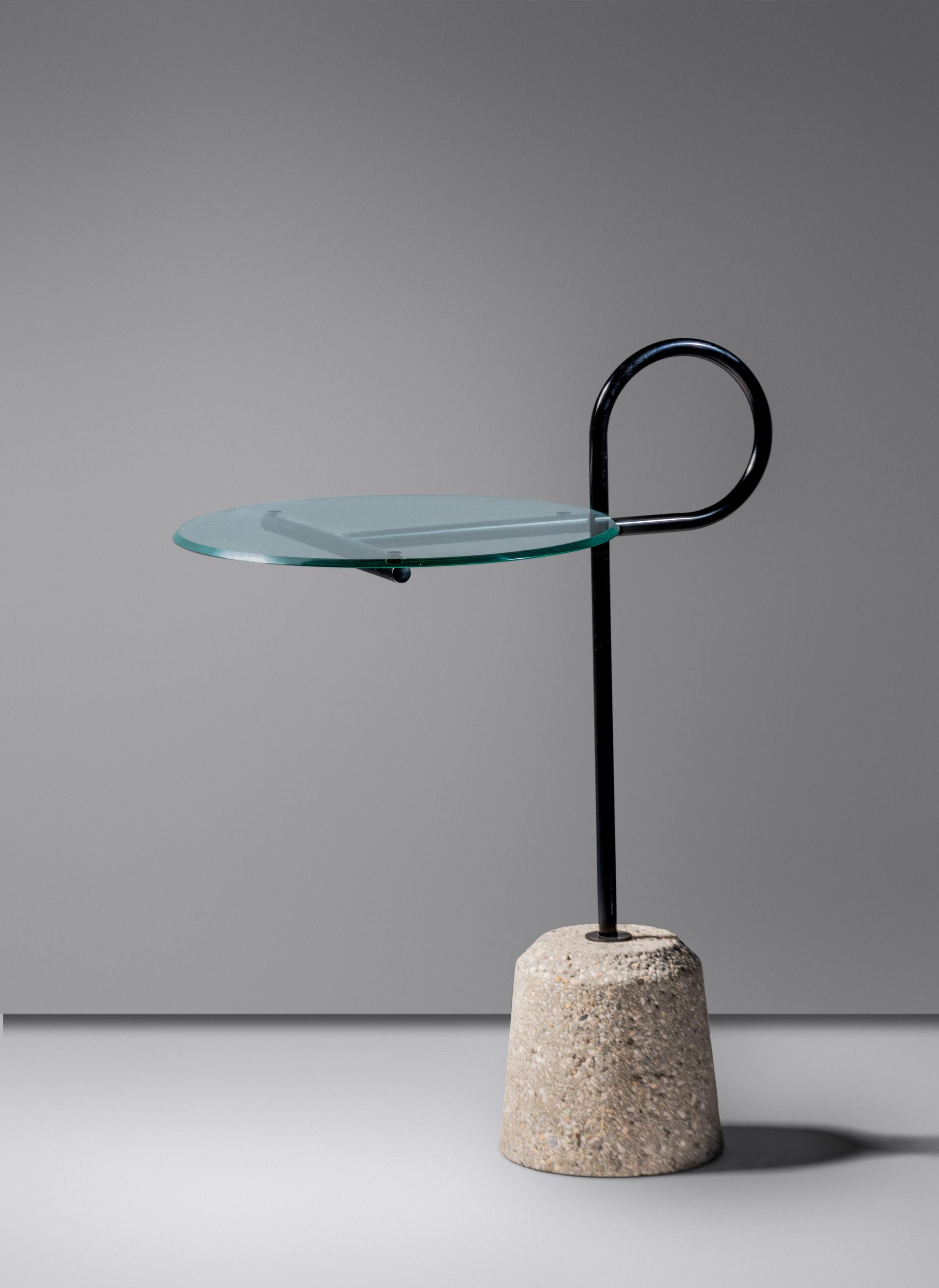 Cantilevered-Swiveling Side Table