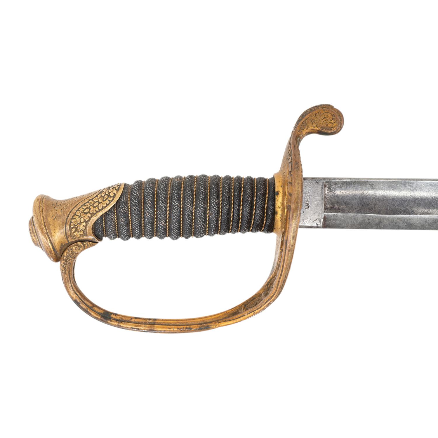 G.W. Simons & Bro. Retailed Collins Model 1850 Foot Officer's Sword Presented to Capt. Joseph Vaughan - 106th PA Volunteers