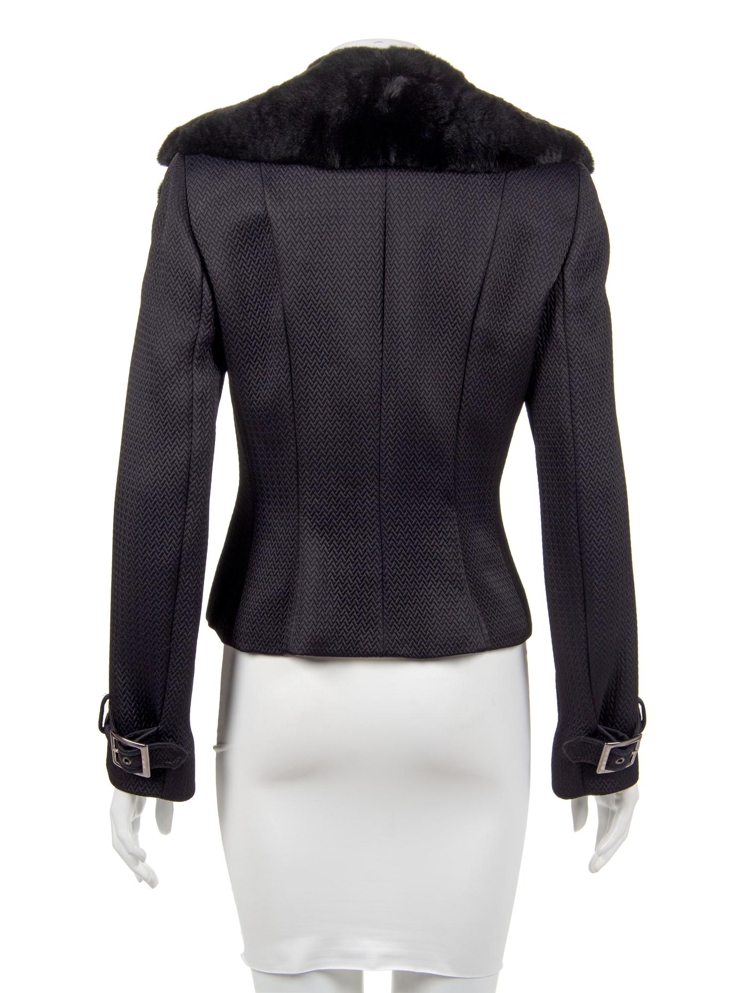 Armani Collezioni Jacket with Fur Trimmed Lapel, 2000's