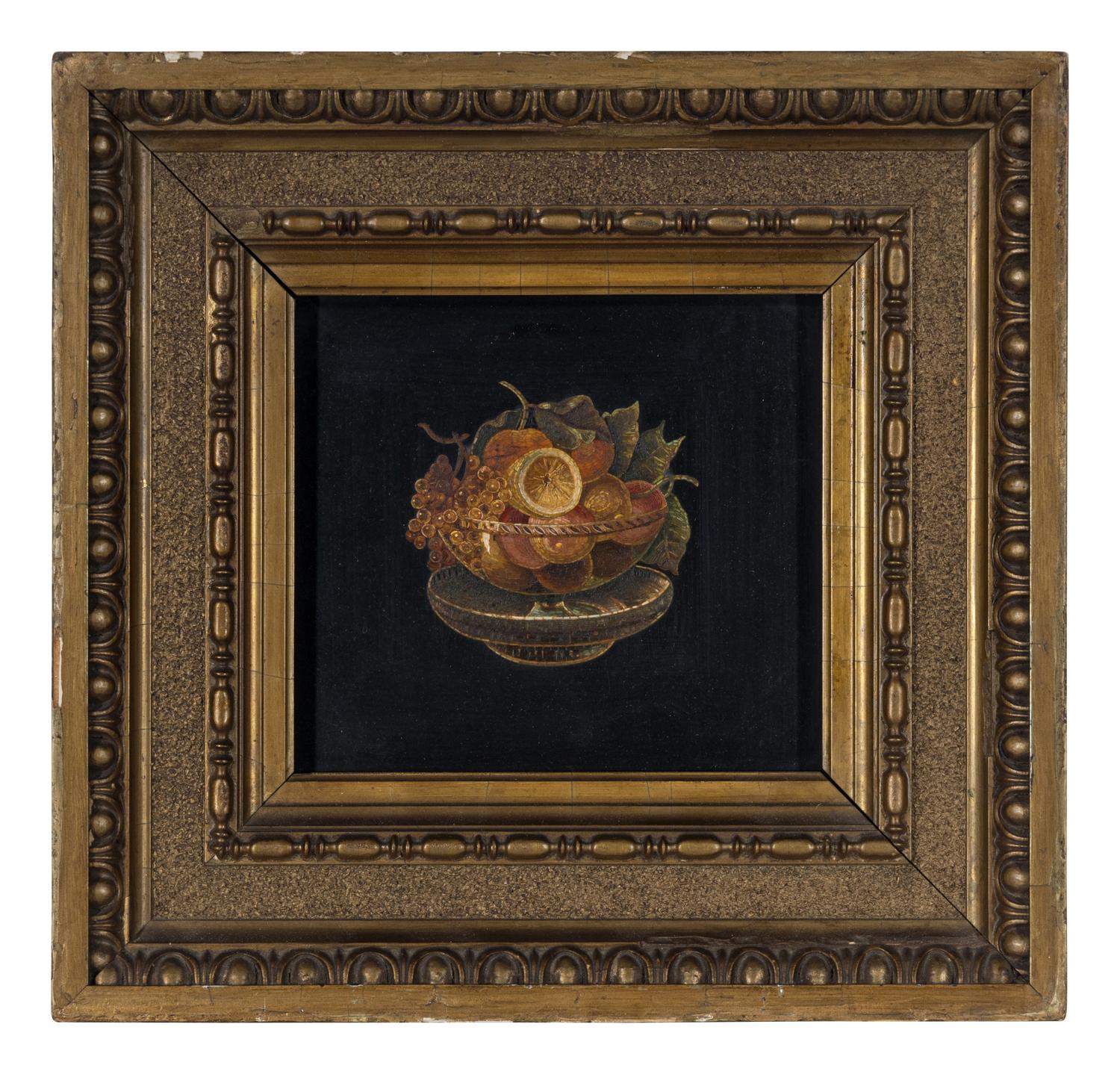 An Italian Micromosaic Picture of a Glass Bowl of Fruit