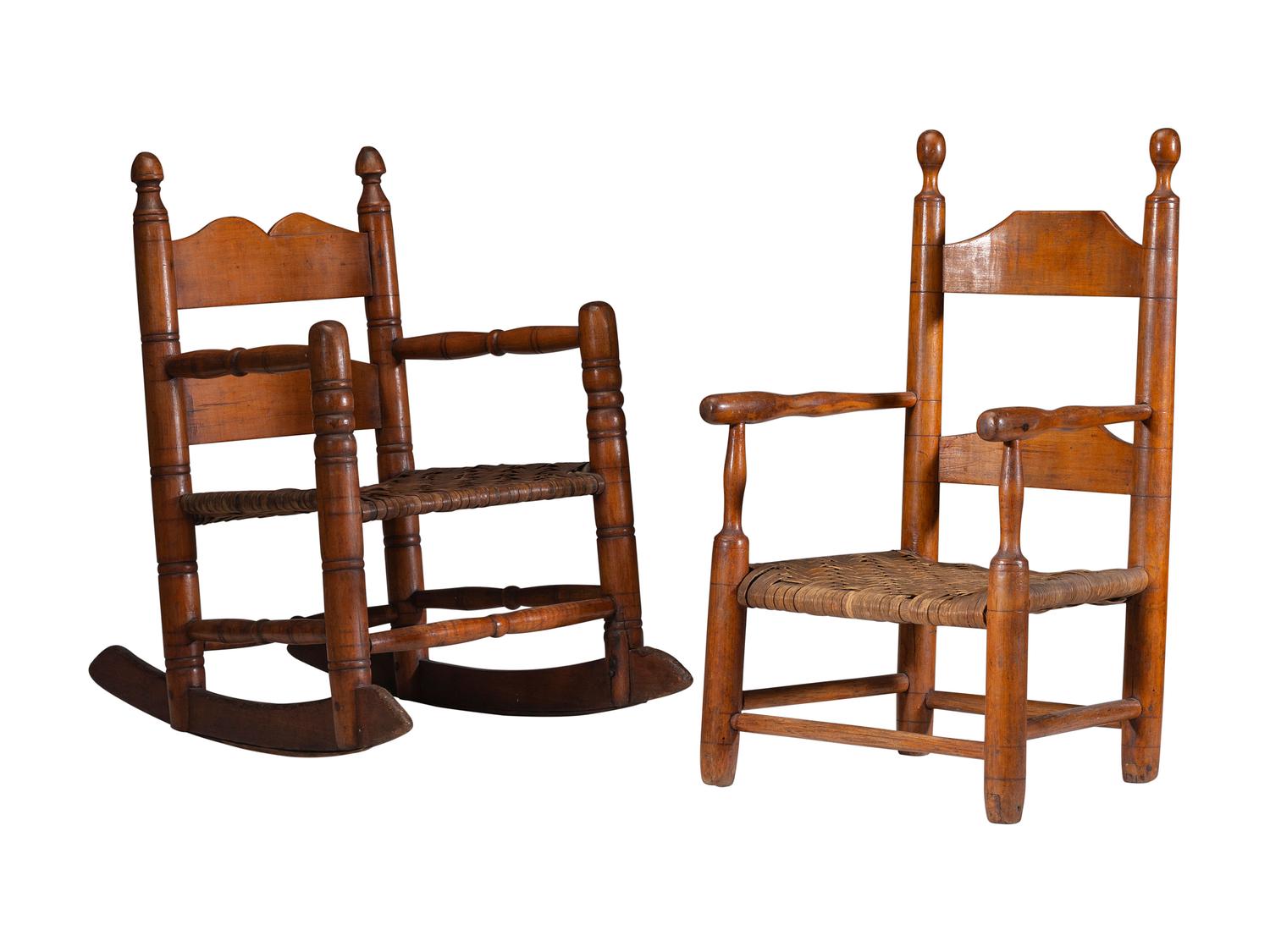 A Child's Rocking Chair and Armchair