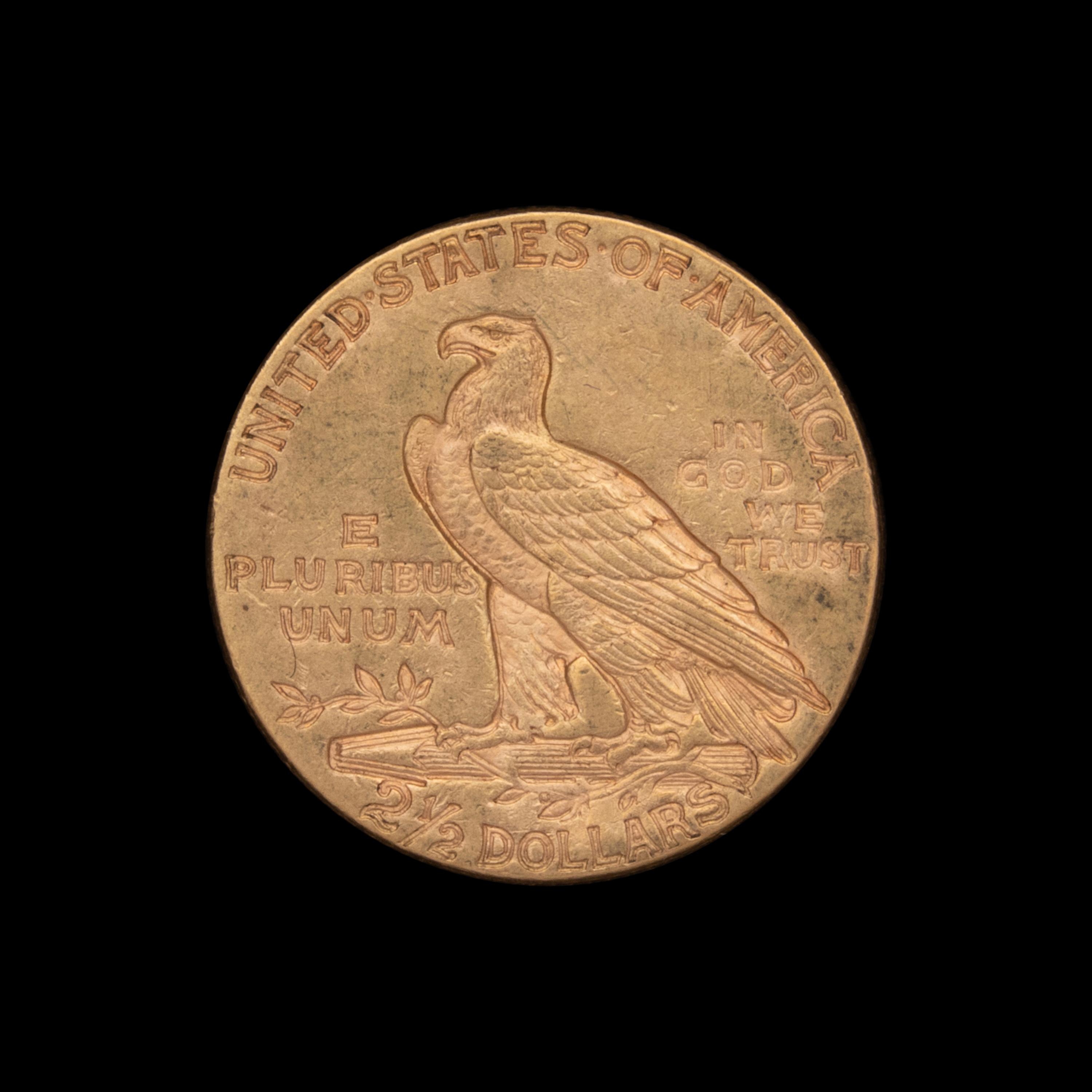 A 1912 Indian Head $2.50 Gold Coin