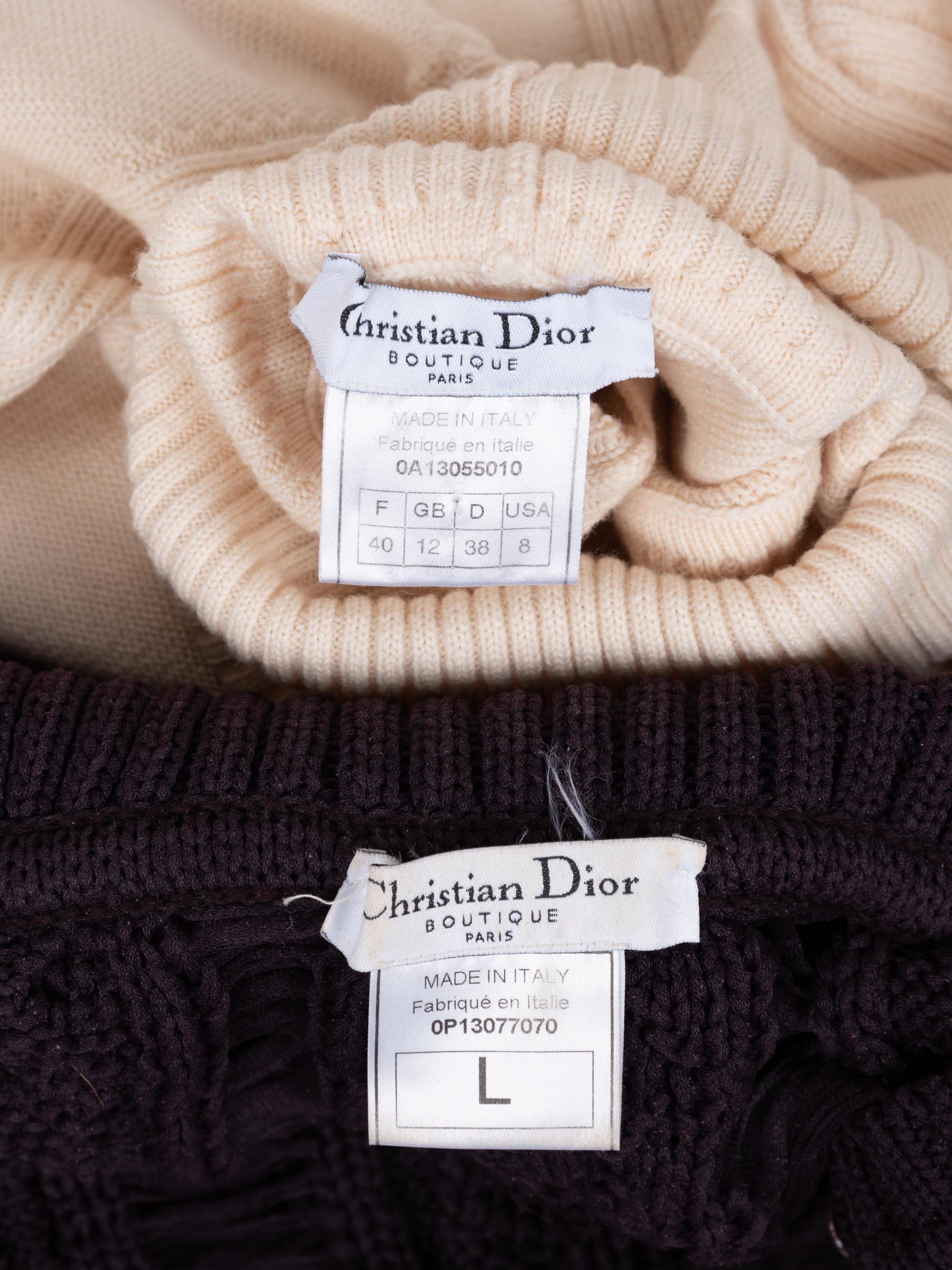 Two Christian Dior Knit Tops,1990-2000s