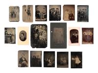 [EARLY PHOTOGRAPHY] 75+ tintypes and ambrotypes of civilians, incl. occupational and outdoor views.