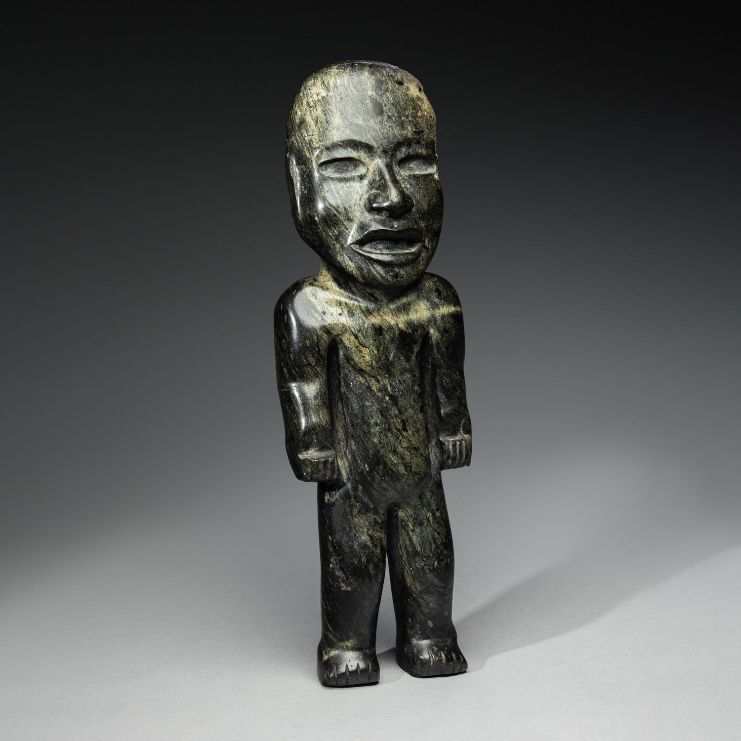 A Teotihuacan Serpentine Standing Figure