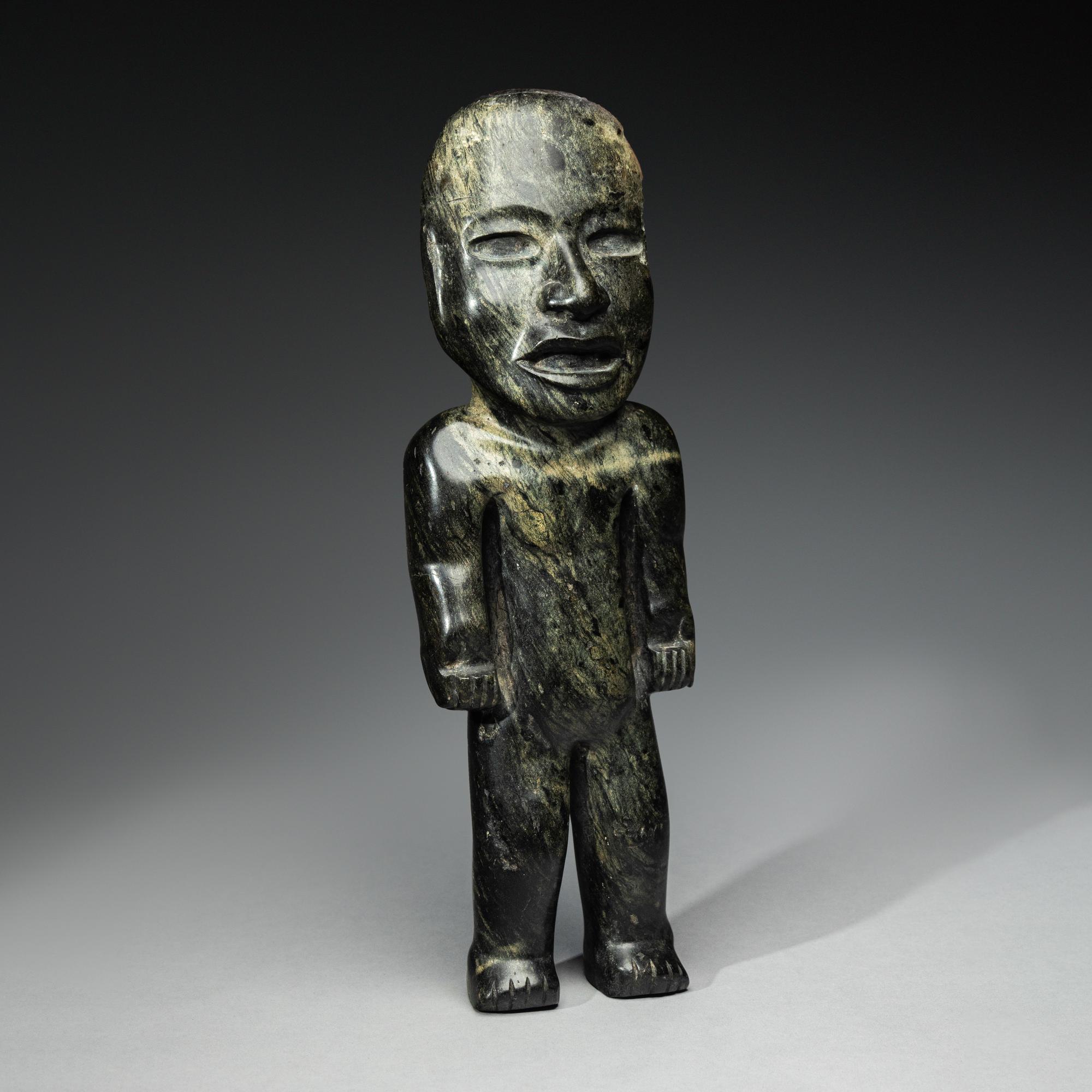A Teotihuacan Serpentine Standing Figure