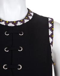 Louis Feraud Wool and Bead Trimmed Dress, 1970-90s