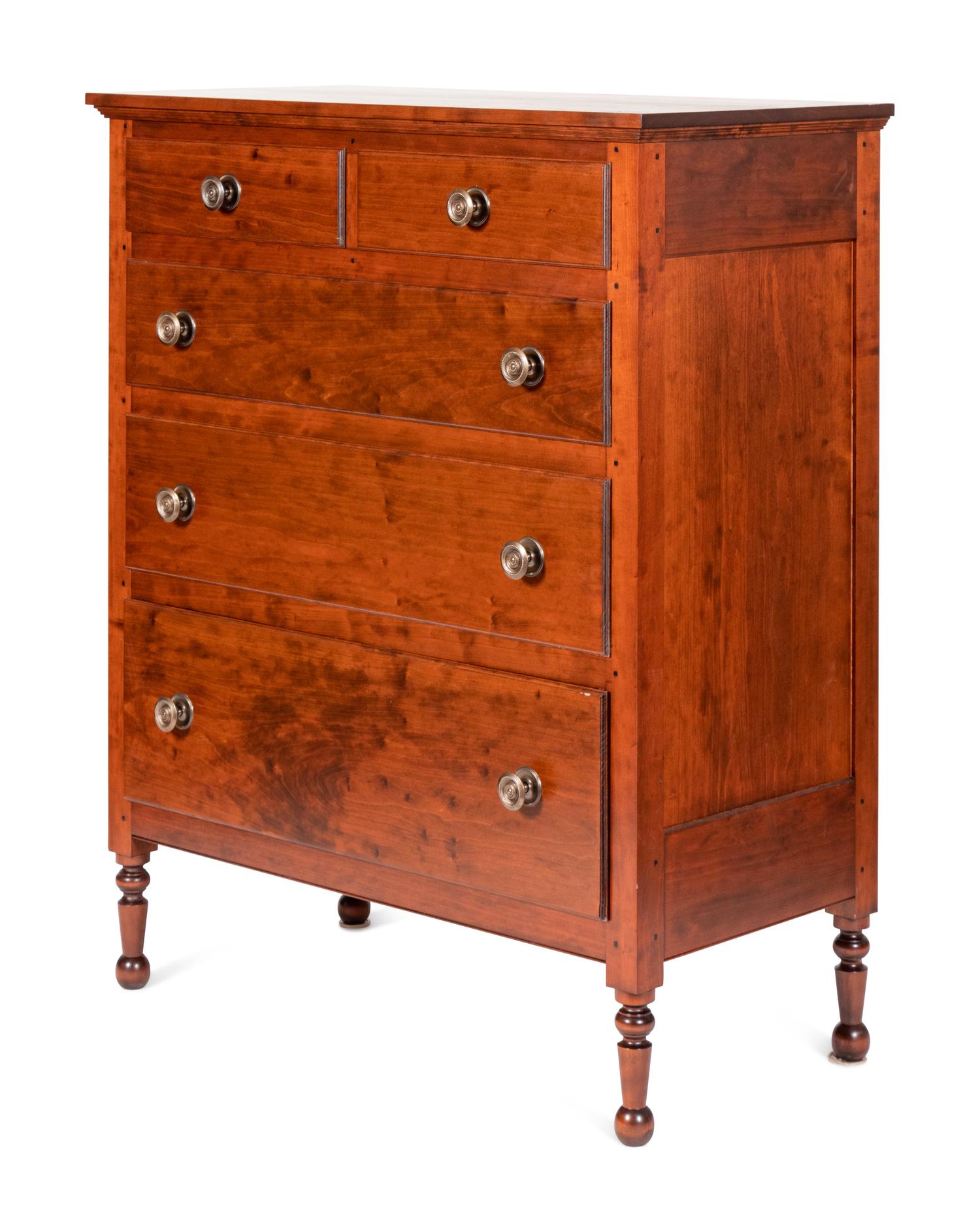A Federal Style Walnut Chest of Drawers