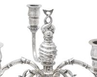 A Pair of Johan Rohde Designed Georg Jensen Silver Five-Light Candelabra