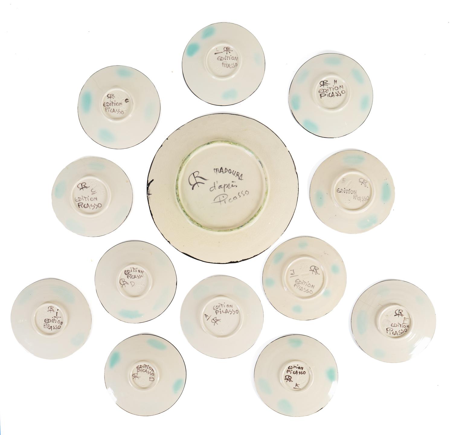 Service Visage Noir (the complete set comprising one dish and 12 plates, A.R. 35-47)