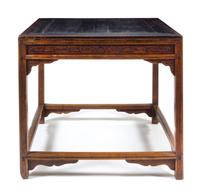 A Chinese Hardwood Square Table, Fangzhuo Height 33 1/2 x width 38 1/4 x depth 38 inches. — 18TH/19TH CENTURY