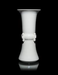 A Chinese Blanc-de-Chine Porcelain Gu Vase