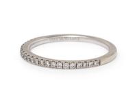 A 14 Karat White Gold and Diamond Ring,