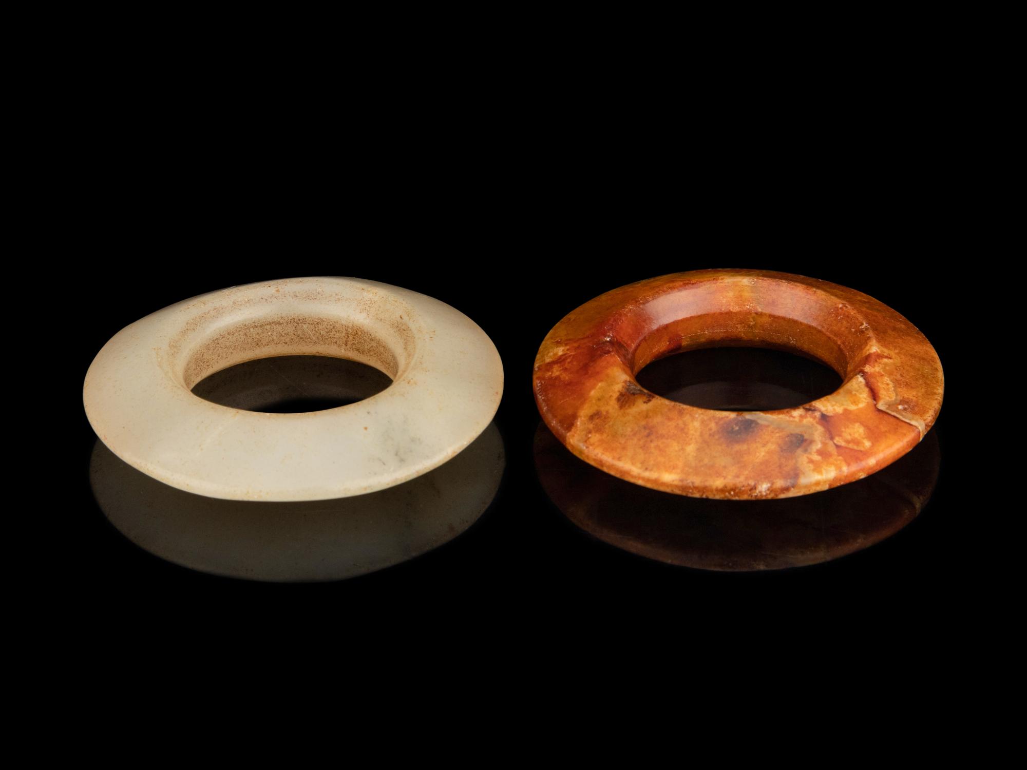 Two Chinese Archaistic Jade Circular Pendants