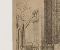 A Presentation Drawing of American Radiator Building in New York by Raymond Hood 17.25" W x .75" D x 30.5" H — United States, Mid-20th Century