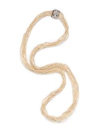 Antique, Diamond and Pearl Multistrand Necklace