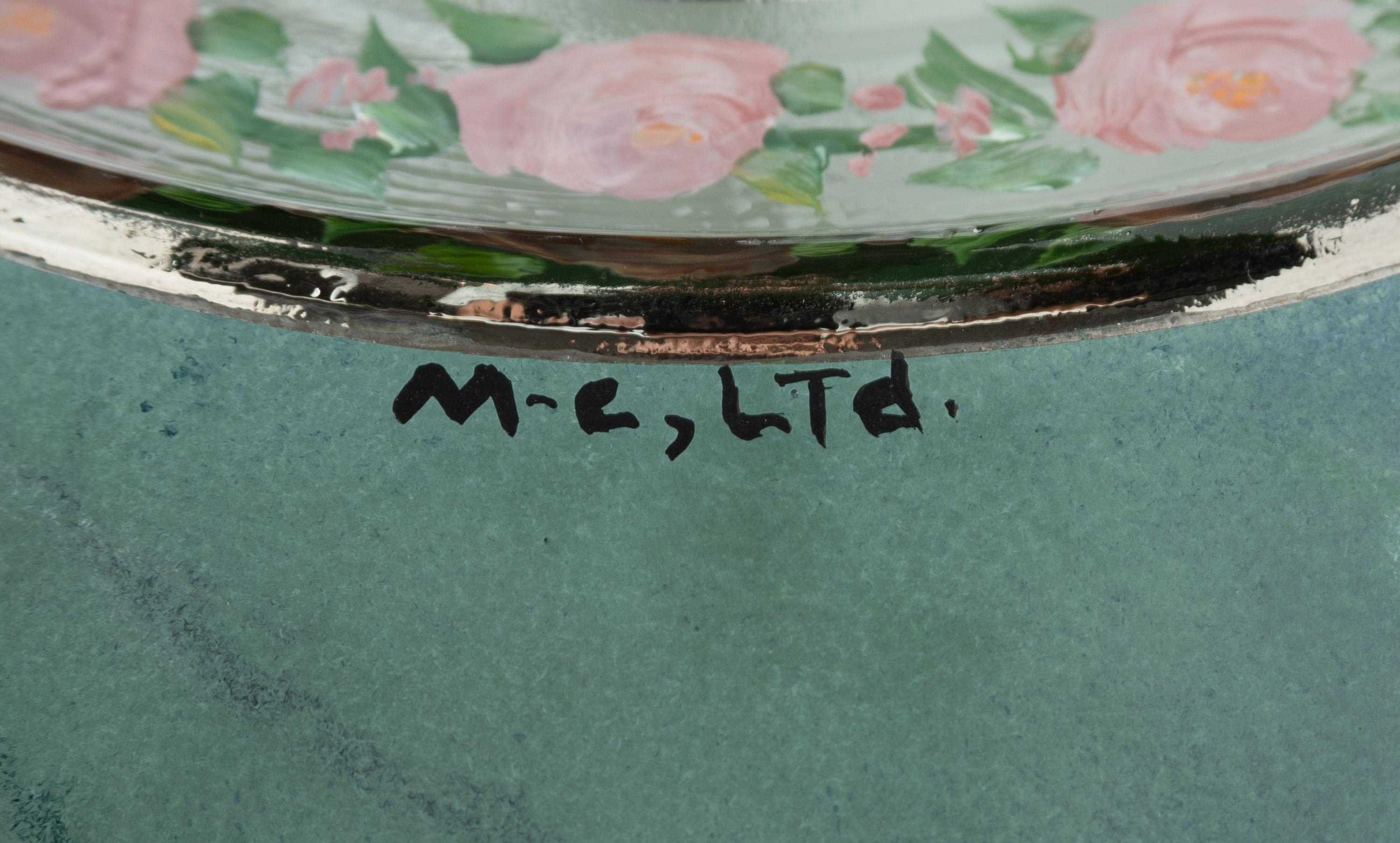 A Set of Twelve MacKenzie-Childs Heirloom Glass Dessert Plates