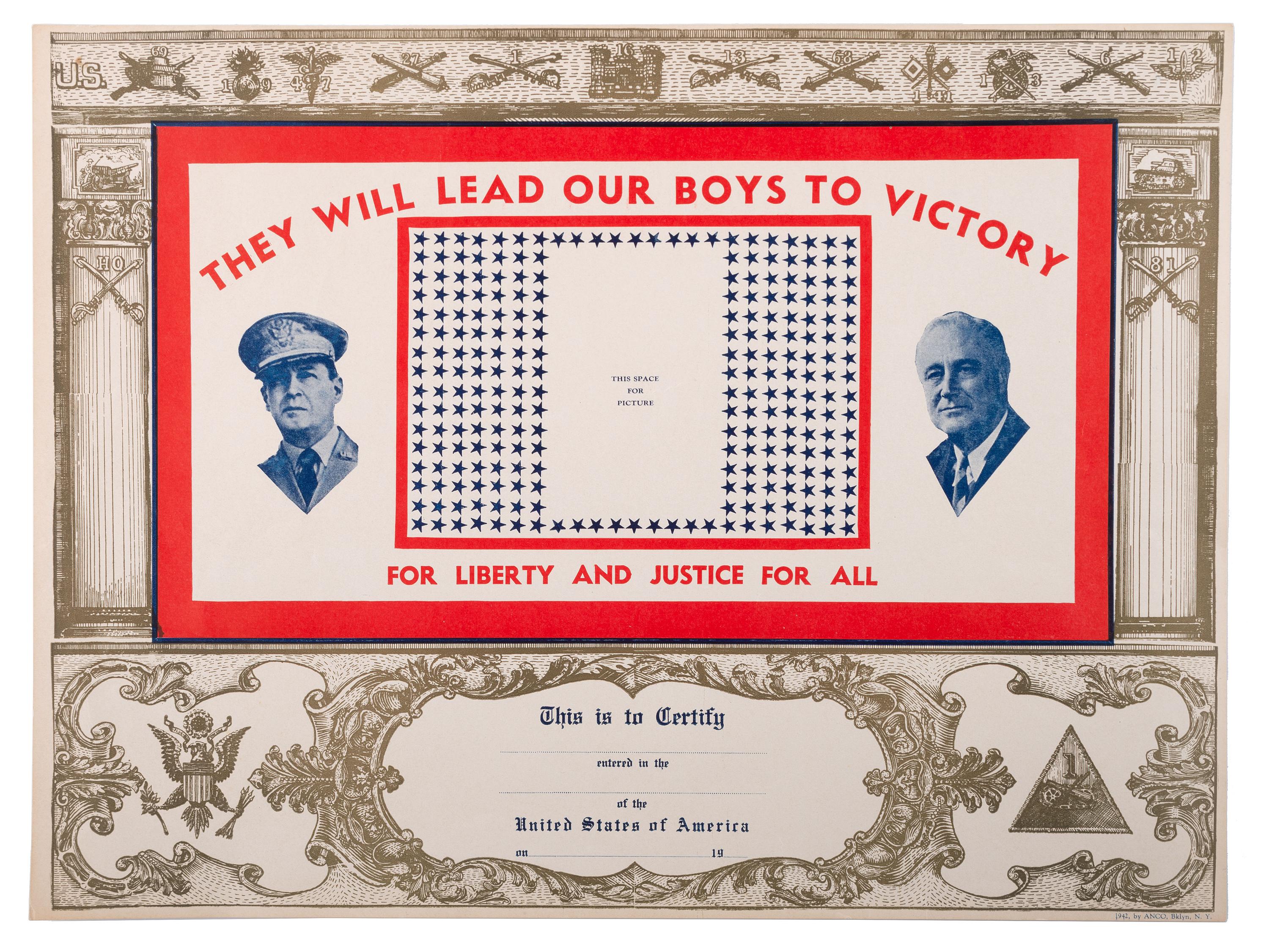 [WORLD WAR II]. Ephemera related to Douglas McArthur [ With :] Arthur MacArthur and WWII ephemera.