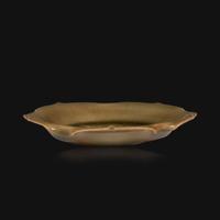A small Yaozhou molded and carved lobed celadon dish Northern Song Dynasty
