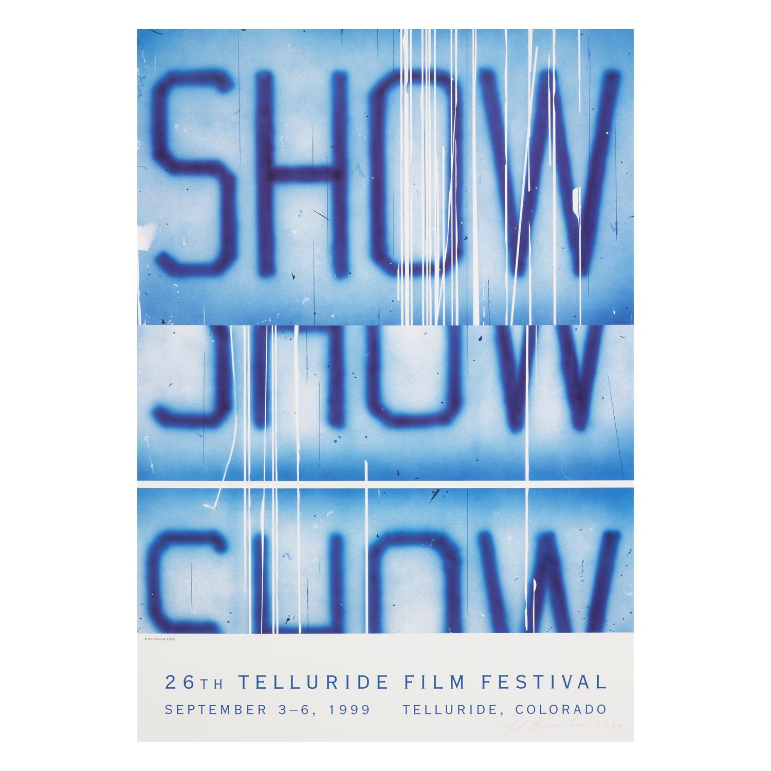 Ed Ruscha (American, b. 1937) — 26th Telluride Film Festival, 1999