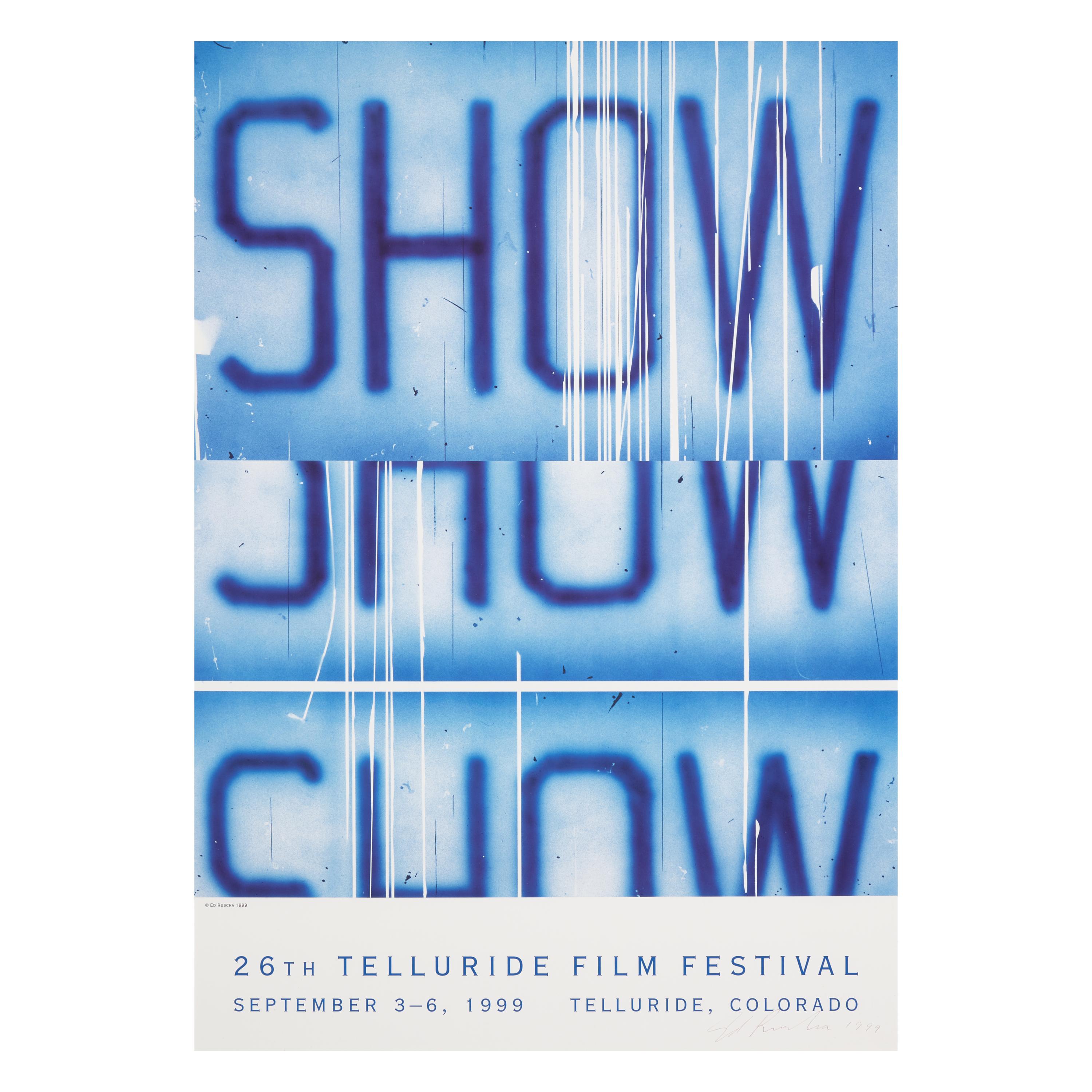 Ed Ruscha (American, b. 1937) — 26th Telluride Film Festival, 1999