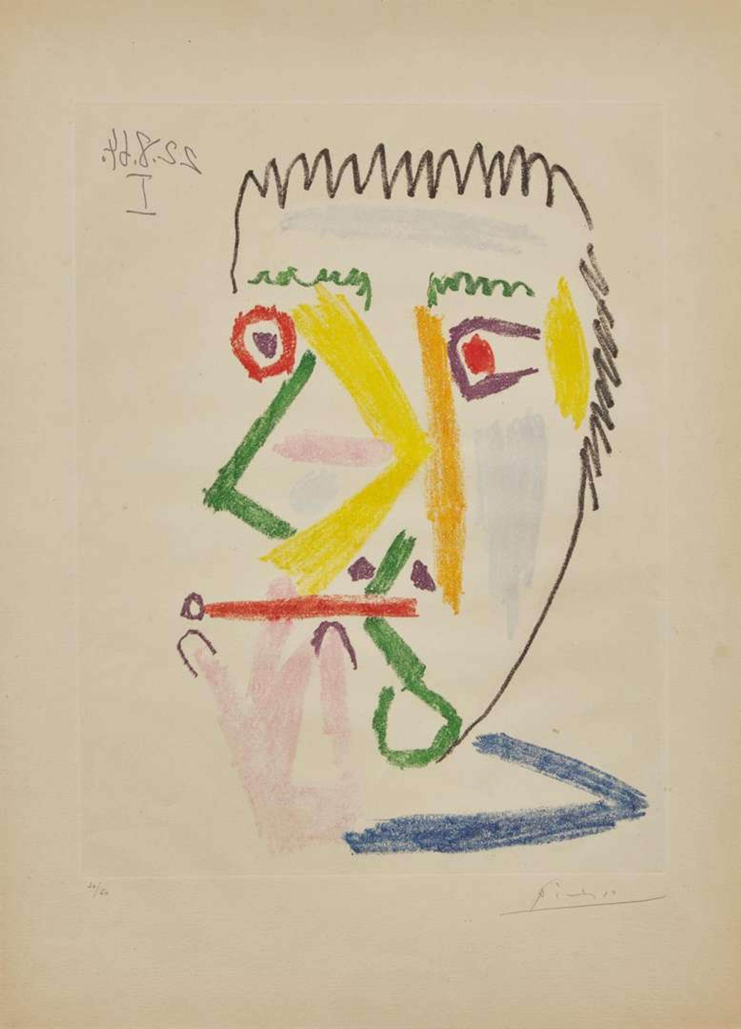 Pablo Picasso (Spanish, 1881-1973) - Fumeur à la Cigarette Rouge