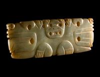 A Costa Rican Jade Bat Plaque