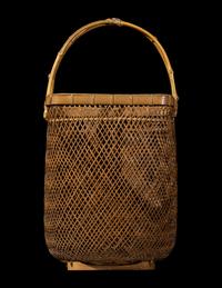 A Japanese Ikebana Bamboo Basket
