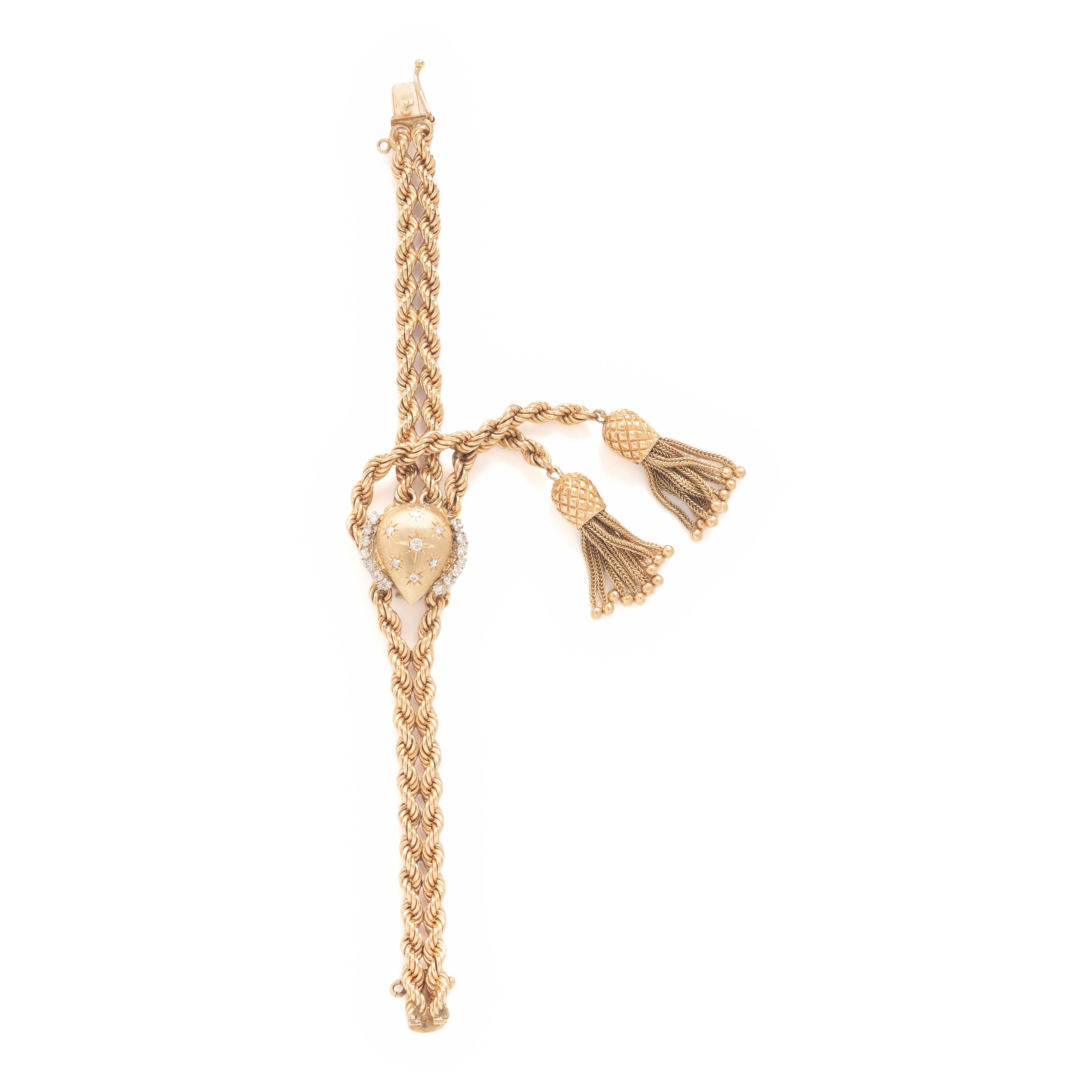 LaFemme, 14K Yellow Gold and Diamond Surprise Watch
