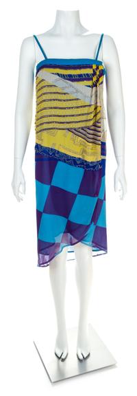 A Gianni Versace Silk Sleeveless Dress, Size 40.