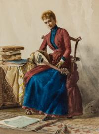 Lawrence Carmichael Earle, (American, 1845-1921), Portrait of a Lady, 1885
