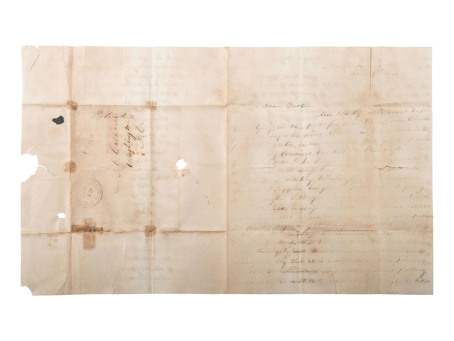 [MILITARIA] 19th c. docs and imprints incl. Civil War content from Estate of Carroll J. Delery III.