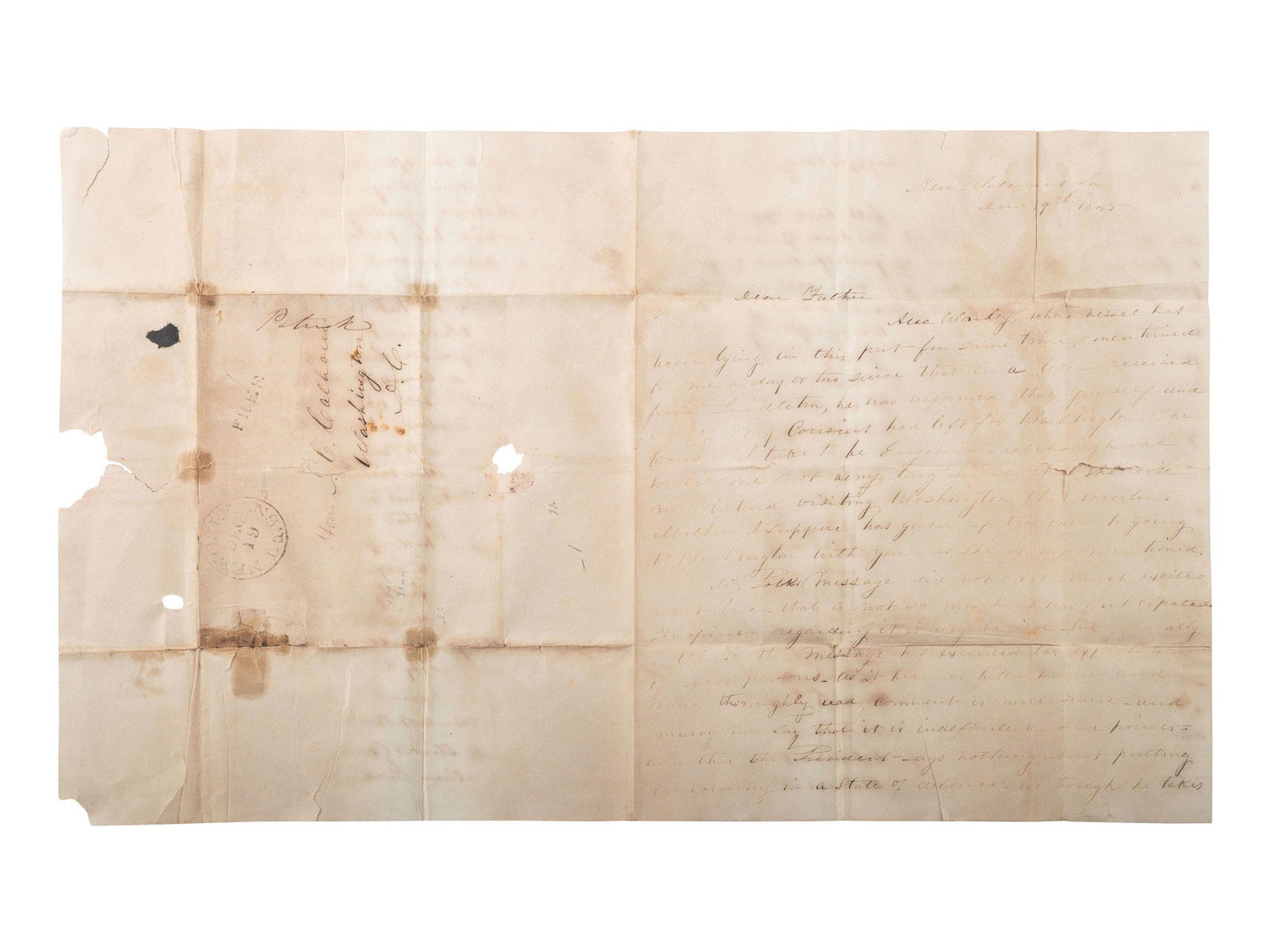 [MILITARIA] 19th c. docs and imprints incl. Civil War content from Estate of Carroll J. Delery III.