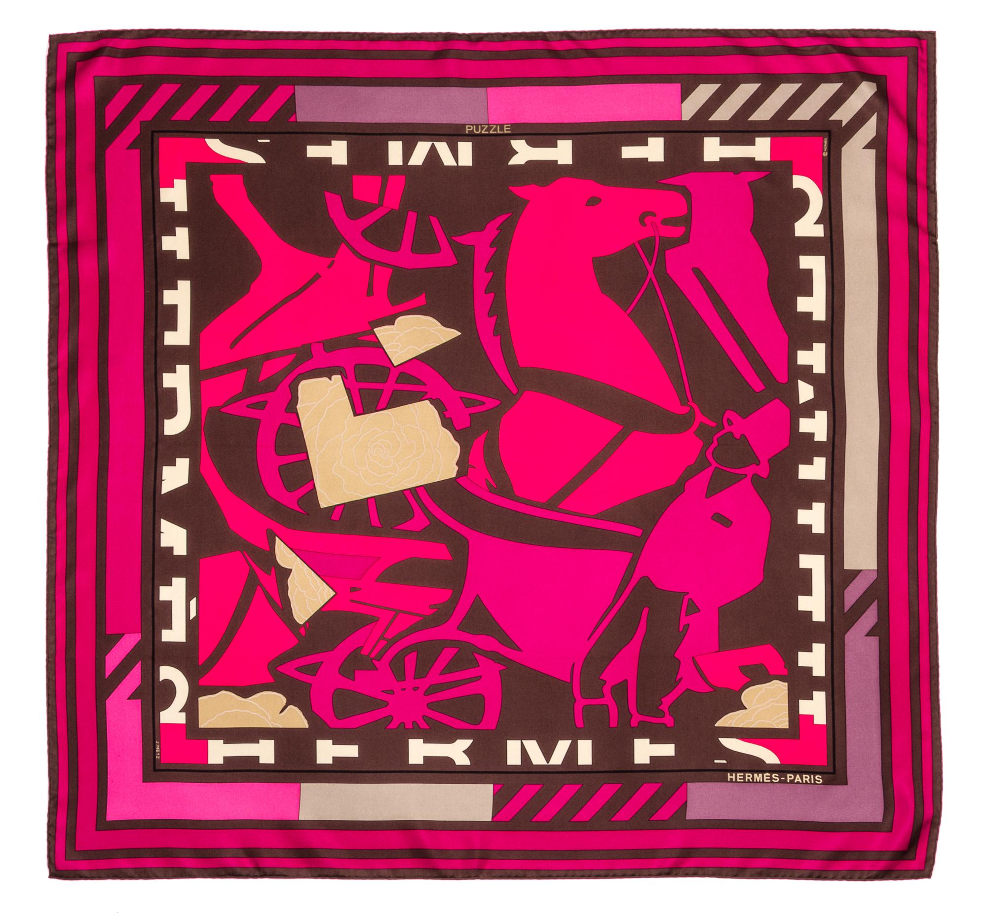An Hermes 90cm Silk Scarf, 36"x36".