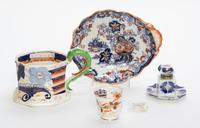 A Collection of Porcelain Table Articles Height of tallest 6 1/2 inches. — 19TH/20TH CENTURY