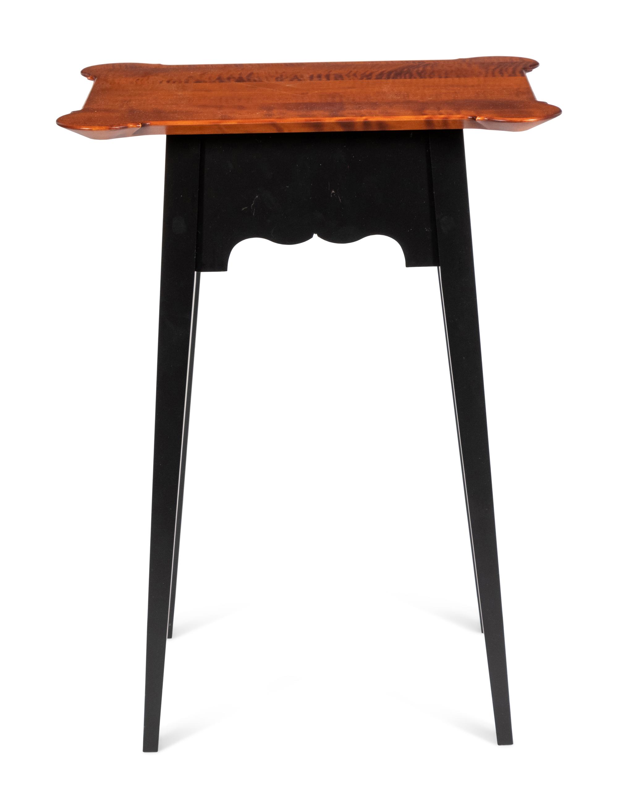 A Queen Anne Style Tiger Maple Tea Table