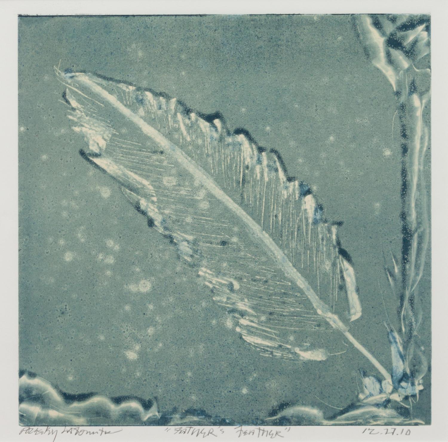 Three Works: Full Moon Owl, 2011; Father's Feather, 2010; Black Heart , 2010