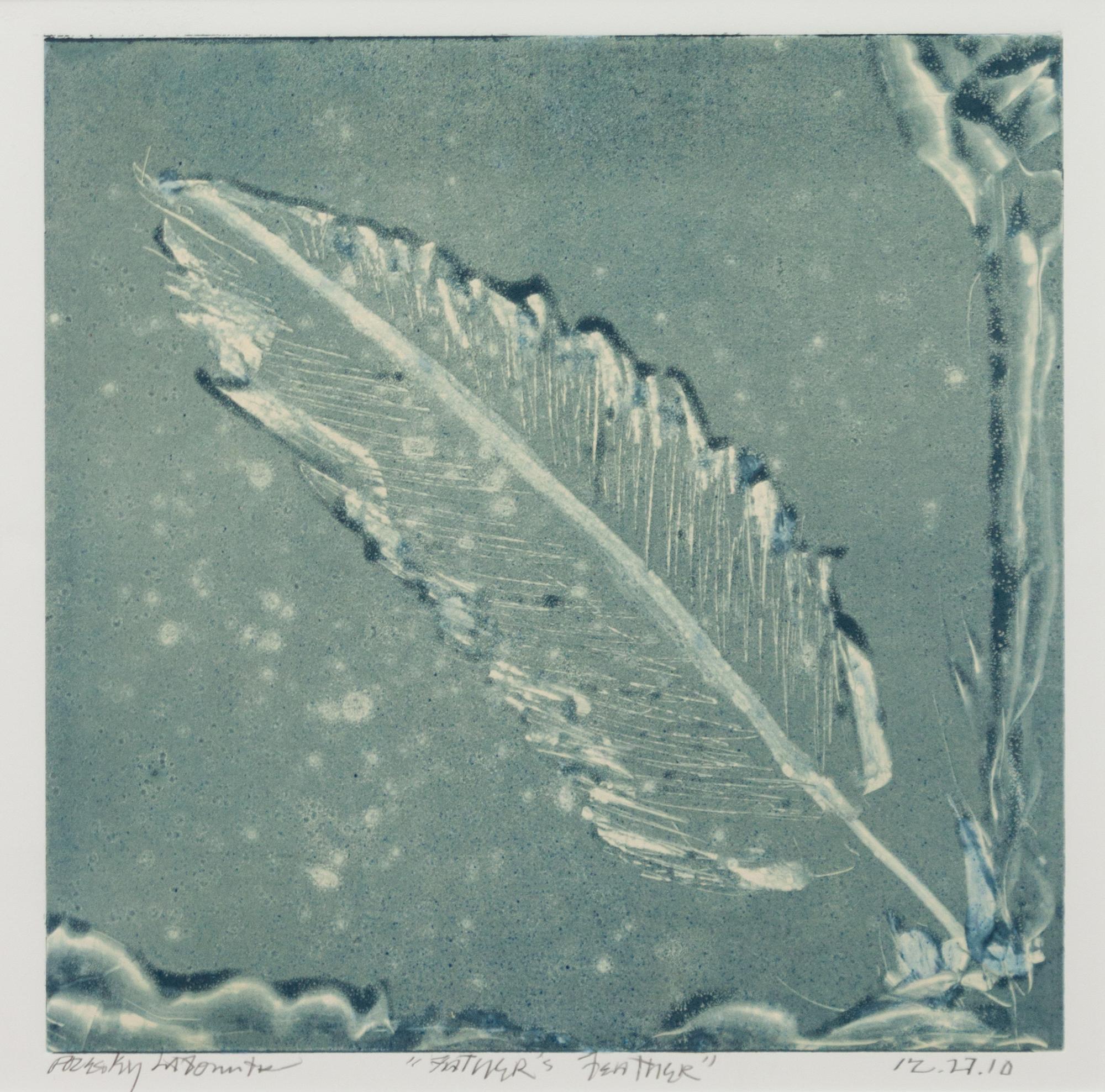 Three Works: Full Moon Owl, 2011; Father's Feather, 2010; Black Heart , 2010