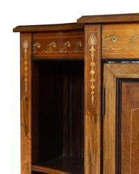 An Edwardian Marquetry Console Cabinet