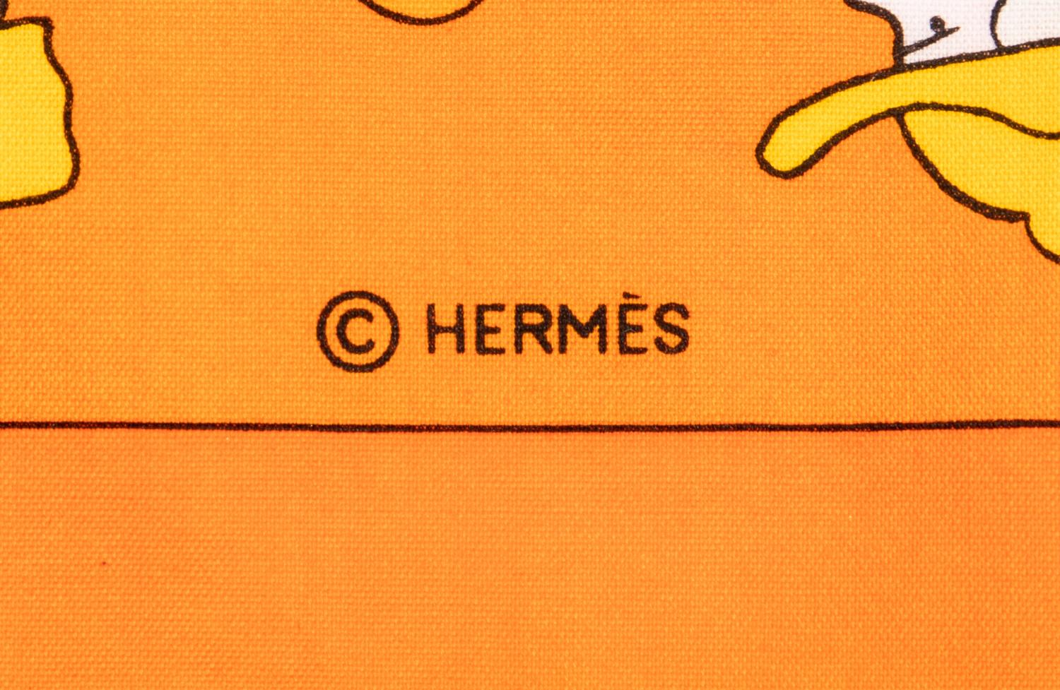 Three Hermès 70cm Cotton and Silk Scarves